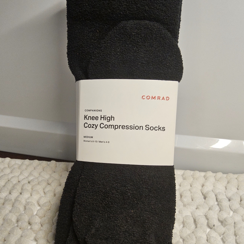 Comrad Black Knee High Compression Socks
